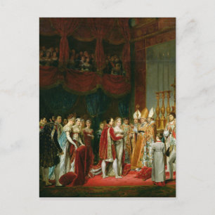 Postal El matrimonio de Napoleón I y María