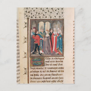 Postal El matrimonio de Philippe Auguste Rey de Francia