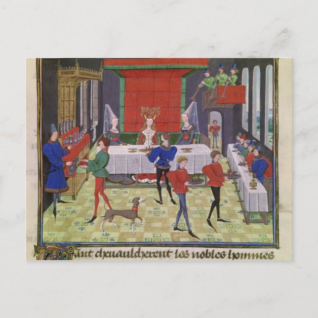 Postal El matrimonio de Renaud de Montauban y Clarisse (Anverso)