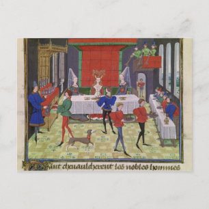 Postal El matrimonio de Renaud de Montauban y Clarisse