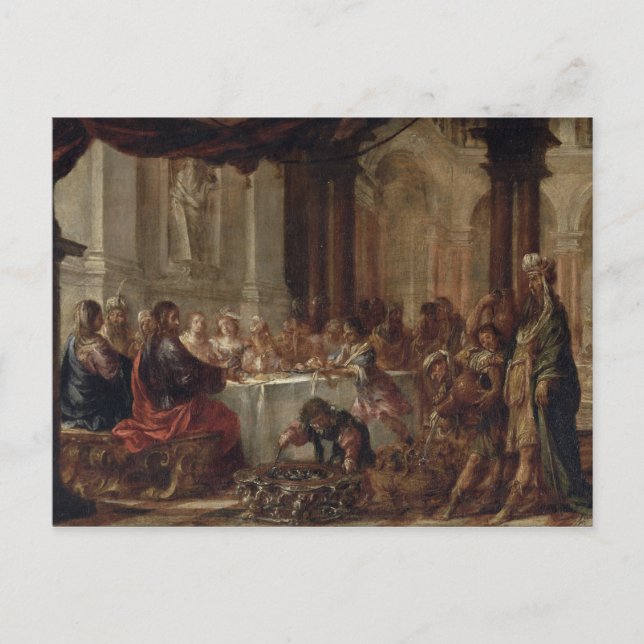 Postal El matrimonio en Cana, 1660 (Anverso)