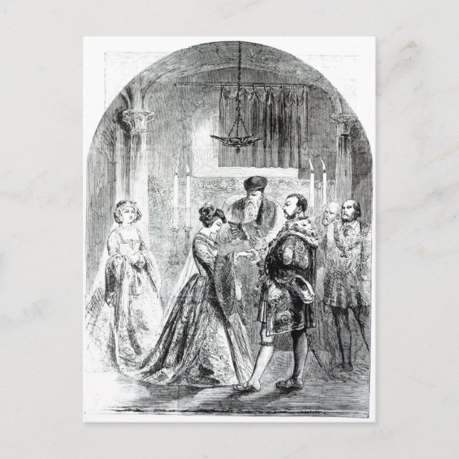 Postal El matrimonio privado de Ana Bolena (Anverso)