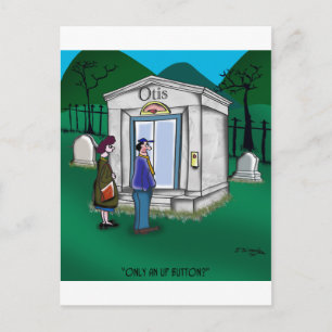Postal El mausoleo de Otis Elevator sólo tiene un botón d