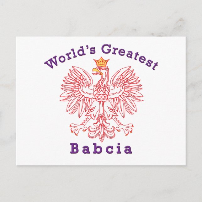 Postal El mayor águila de Babcia del mundo (Anverso)