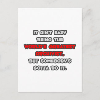Postal El mayor Chiste archivista del mundo