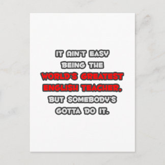 Postal El mayor Chiste de profesores de inglés del mundo