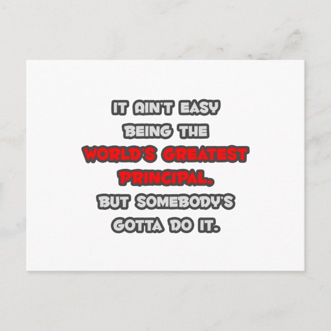 Postal El mayor Chiste principal del mundo (Anverso)