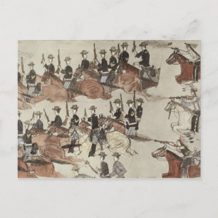 Postal El mayor Marcus Reno se retira antes del cun indio