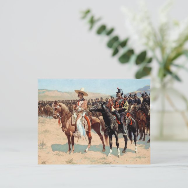 Postal El mayor mexicano de Frederic Remington (1889) (Anverso de pie)