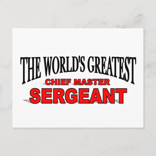 Postal El mayor sargento mayor jefe del mundo (Anverso)
