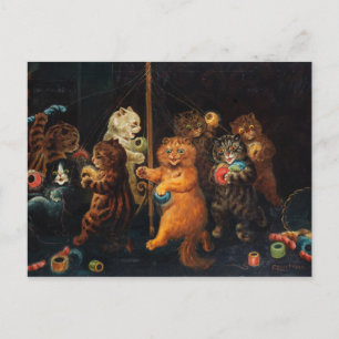 Postal El Maypole de Louis Wain