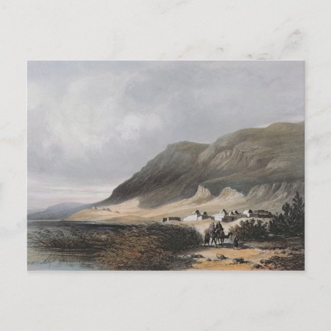 Postal El-Mejdel grabado por Jean Jacottet; (Anverso)