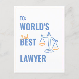 Postal El mejor abogado del mundo. Idea de regalo de cole