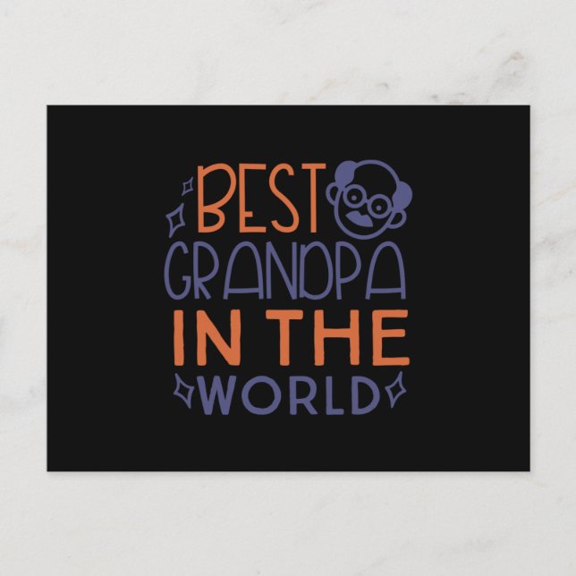 Postal El mejor abuelo del mundo (Anverso)