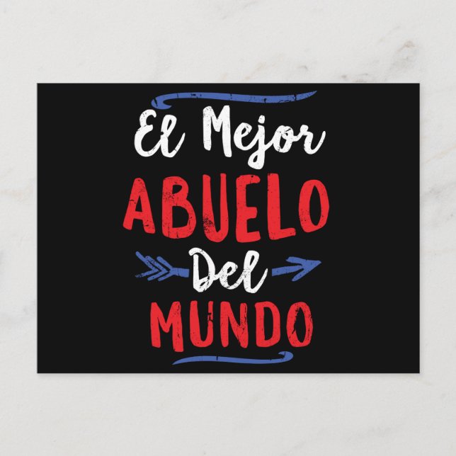 Postal El mejor Abuelo Del Mundo Día Del Abuelo (Anverso)