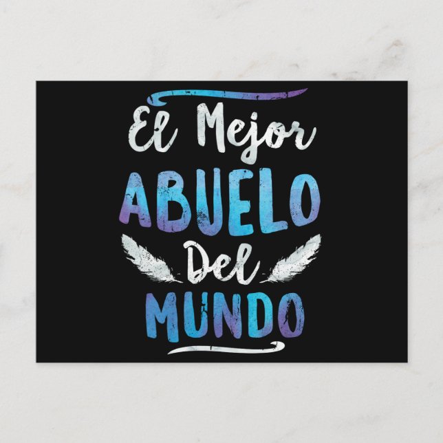 Postal El mejor Abuelo Del Mundo Día Del Abuelo (Anverso)