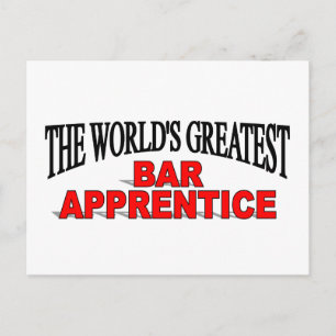 Postal El mejor aprendiz de bar del mundo