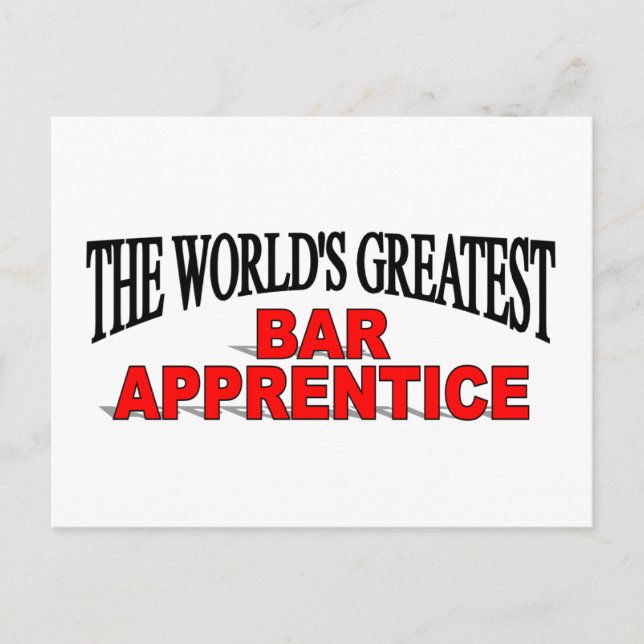 Postal El mejor aprendiz de bar del mundo (Anverso)