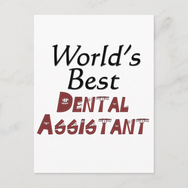 Postal El mejor asistente dental del mundo (Anverso)