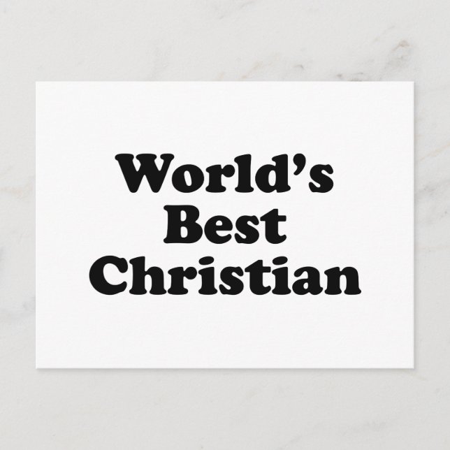 Postal El mejor cristiano del mundo (Anverso)
