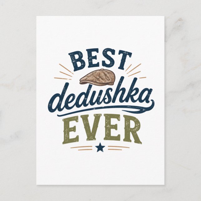 Postal El mejor Dedushka de todos (Anverso)