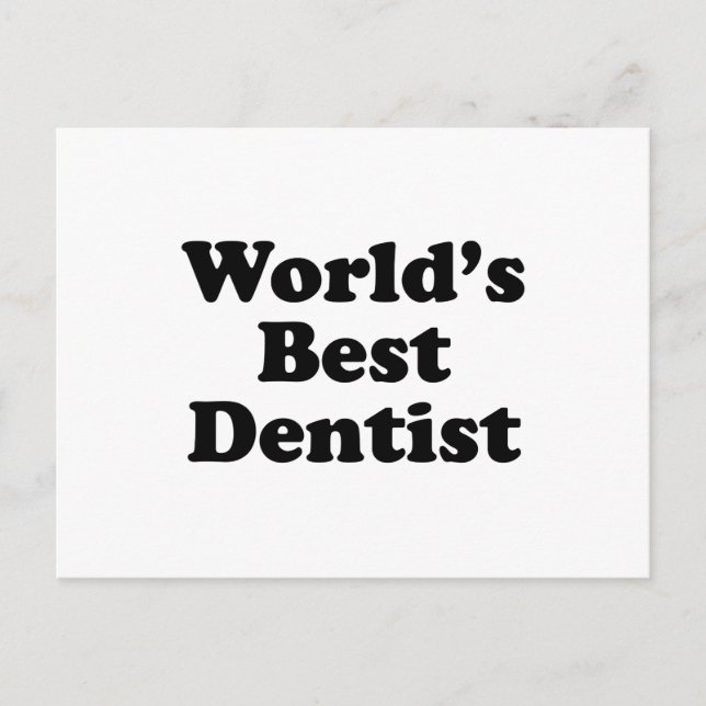Postal El mejor dentista del mundo (Anverso)