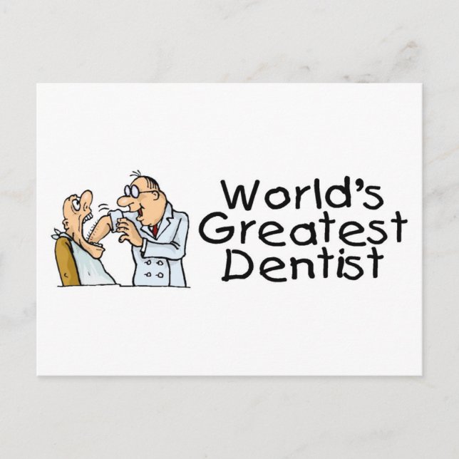 Postal El mejor dentista del mundo (Anverso)