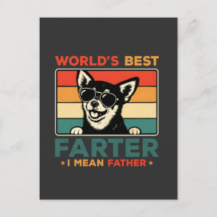 Postal El mejor flatulento del mundo Quiero decir padre d