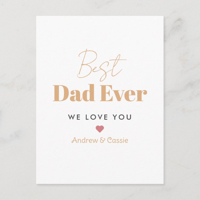 Postal El mejor padre de la historia (Anverso)