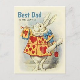 Postal El mejor padre del conejo blanco en el mundo CC112