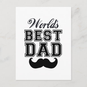 Postal El mejor padre del mundo con bigote