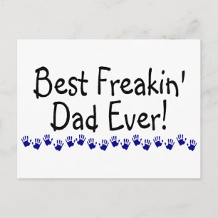 Postal El mejor padre Freakin de la historia