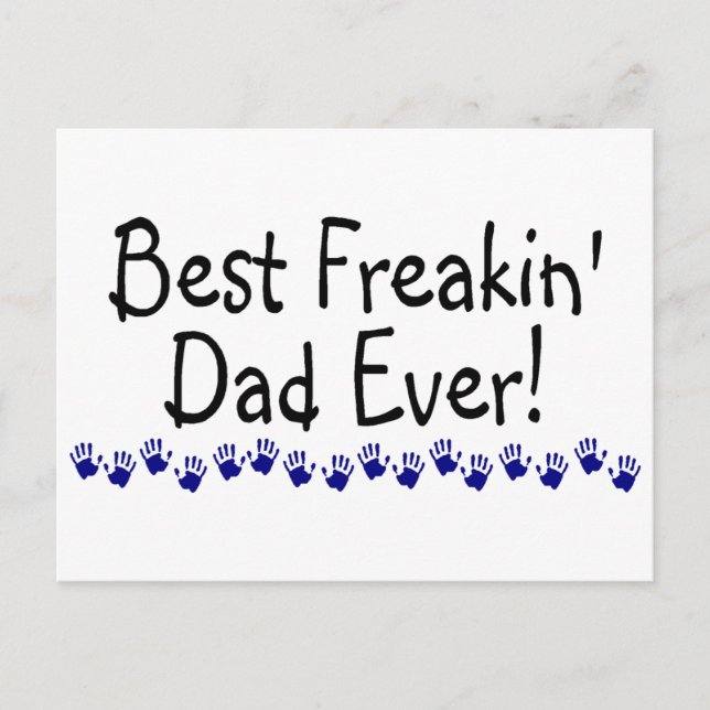 Postal El mejor padre Freakin de la historia (Anverso)