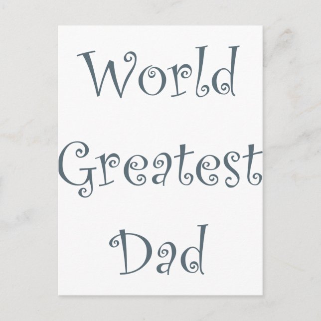 Postal El mejor papá del mundo (Anverso)