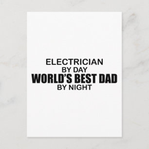 Postal El mejor papá del mundo - Electricista