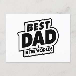 Postal El mejor papá del mundo en el Día del Padre