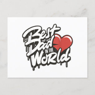Postal El mejor papá del mundo en el Día del Padre