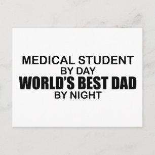 Postal El mejor papá del mundo - Estudiante de Medicina
