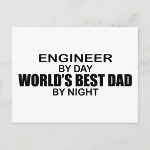 Postal El mejor papá del mundo - Ingeniero