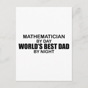 Postal El mejor papá del mundo - Matemático