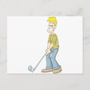 Postal El mejor papá golfista que pone a un Personalizado