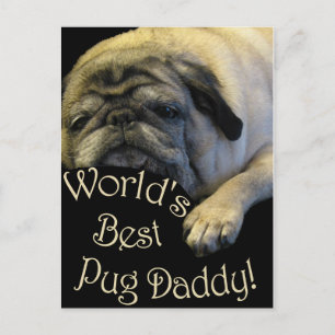 Postal El mejor papá pug del mundo