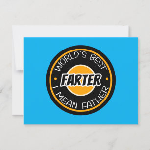 Postal El Mejor Pedorro del Mundo Quiero Decir Padre