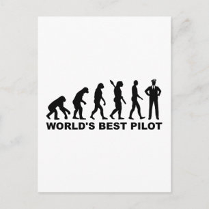 Postal El mejor piloto del mundo de la evolución