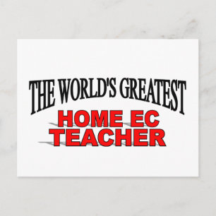 Postal El mejor profesor de economía doméstica del mundo