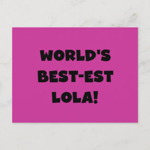 Postal El mejor regalo de Lola: camisetas blancas y negra