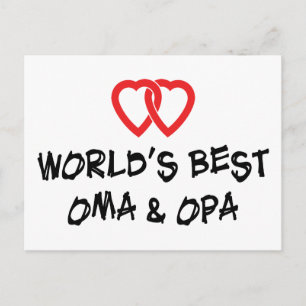 Postal El mejor regalo para Oma y Opa del mundo