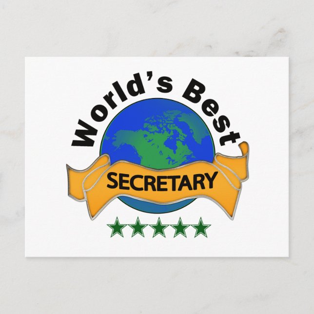 Postal El mejor secretario del mundo (Anverso)