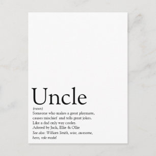 Postal El mejor tío del mundo, definición de Funcle