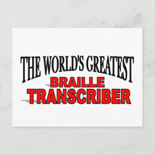 Postal El mejor transcritor de Braille del mundo